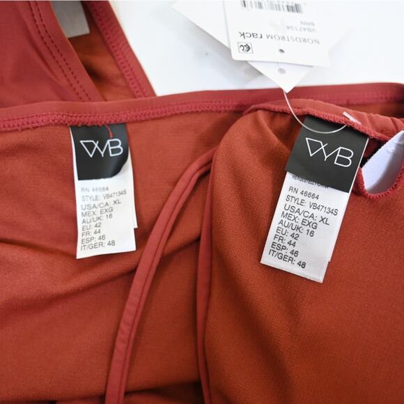 VYB Womens XL Cinched Two-Piece Bikini in Magic Hour Rust Brown NEW - Picture 7 of 10